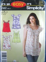 2962 EZ COOL SLEEVELESS TIED TOPS LENGTHS PATTERN 8-18